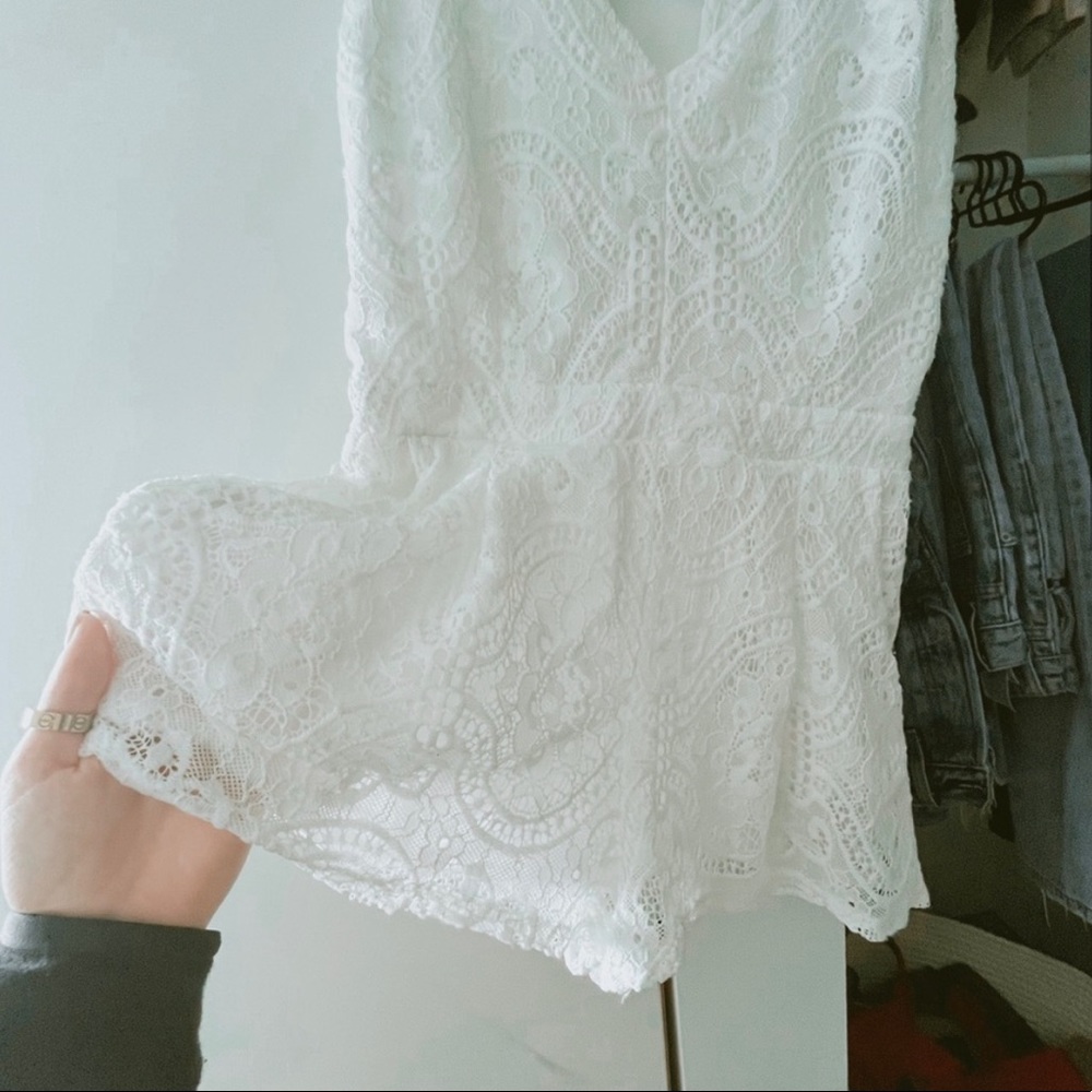 Kendal and Kylie White Lace Romper - Picture 5 of 5